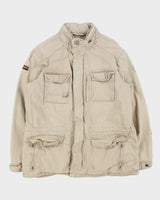 Vintage Napapijri Canvas Military Style Field Jacket - XL