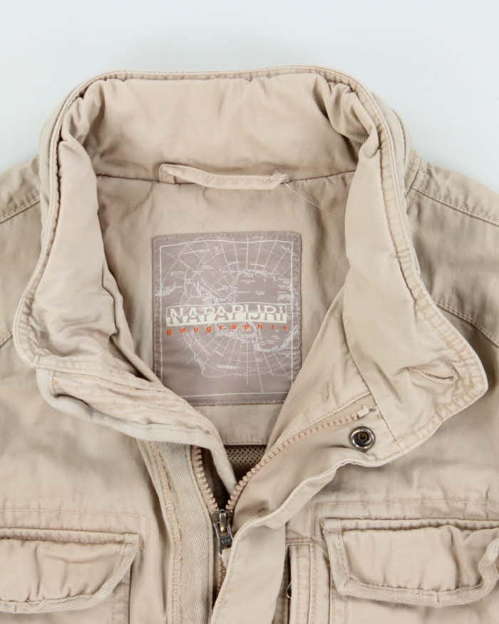 Vintage Napapijri Canvas Military Style Field Jacket - XL