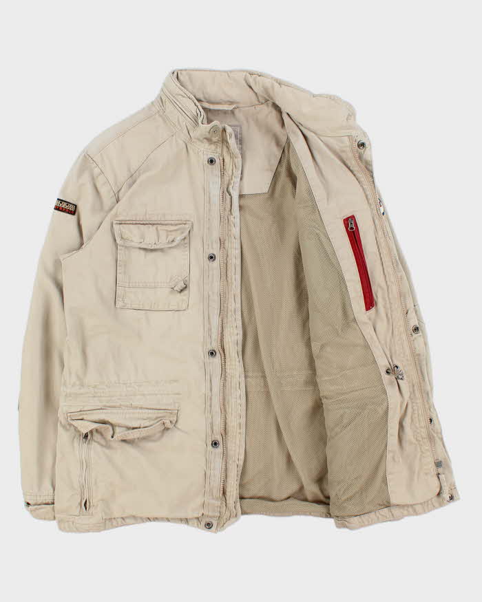 Vintage Napapijri Canvas Military Style Field Jacket - XL
