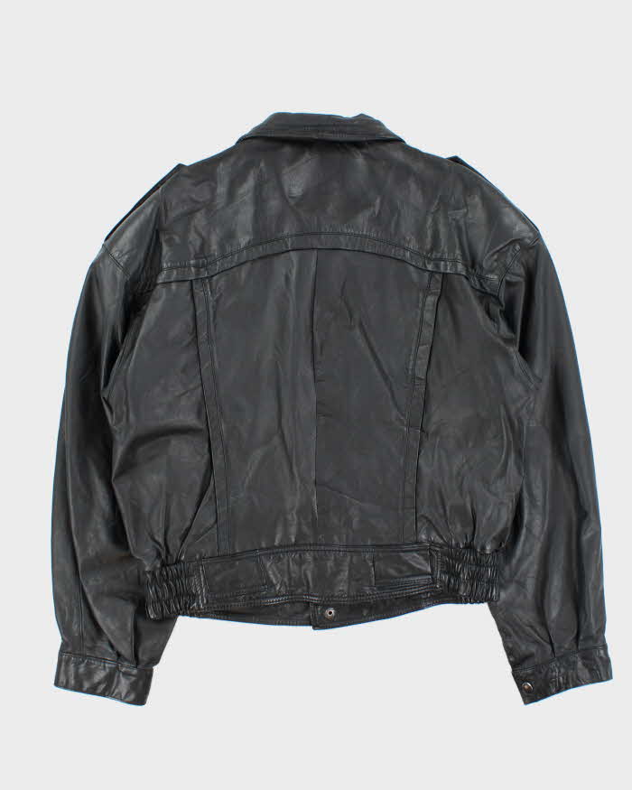 Vintage 1980s Y-E-S Linea Uomo Leather Bomber Jacket - M