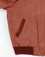 Vintage 1980s Members Only Cafe Racer Leather Biker Jacket - M