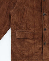 Vintage 1990s Polo Ralph Lauren Wool Lined Mid Length Suede Jacket - XL