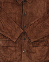 Vintage 1990s Polo Ralph Lauren Wool Lined Mid Length Suede Jacket - XL