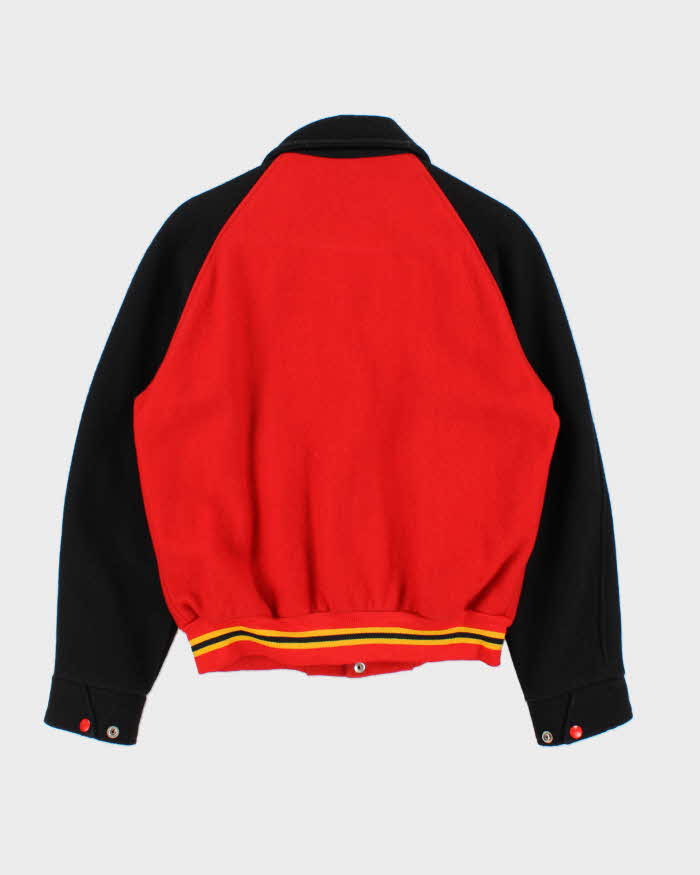 Vintage 1970s Team Skyline Wool Varsity Bomber Jacket - XS