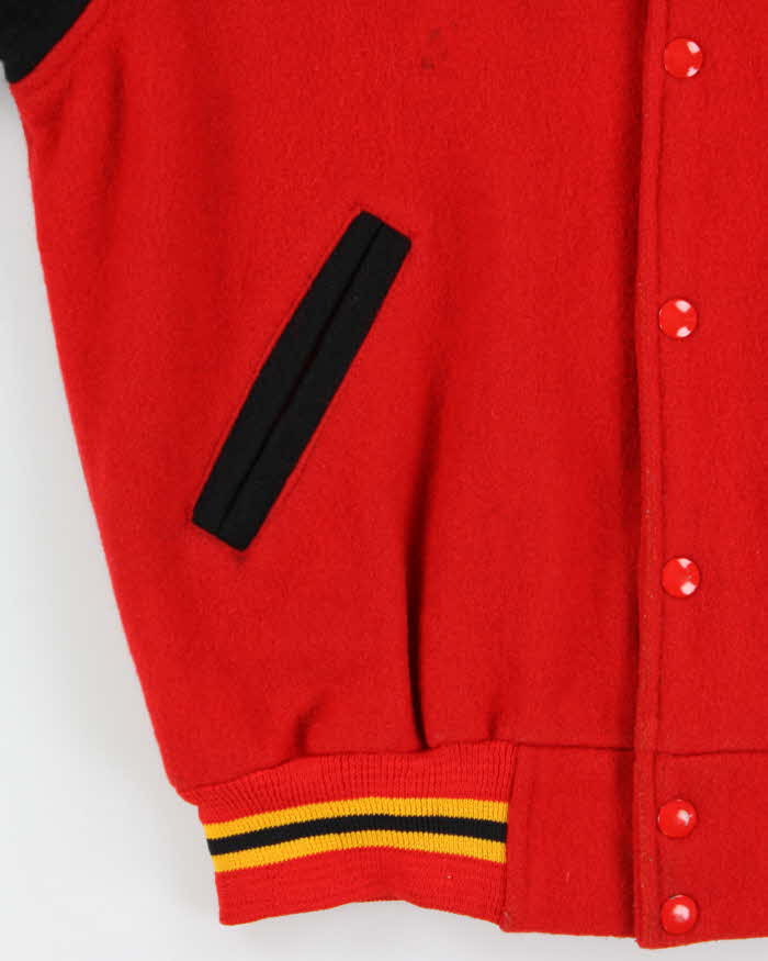 Vintage 1970s Team Skyline Wool Varsity Bomber Jacket - XS