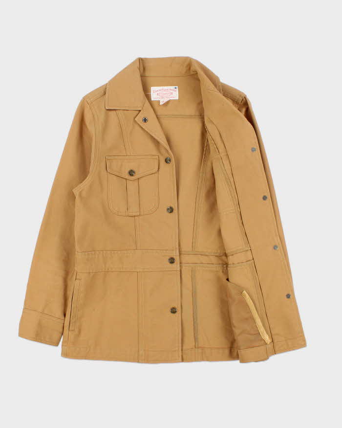 Vintage Filson Cotton Canvas Plaid Lined Field Chore Jacket - XS