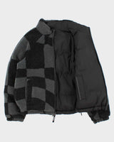 Vintage Umbro Embroidered Reversible Boxy Fleece Puffer Jacket - S
