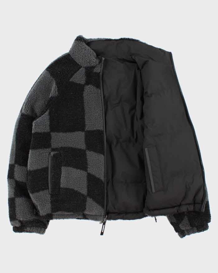 Vintage Umbro Embroidered Reversible Boxy Fleece Puffer Jacket - S