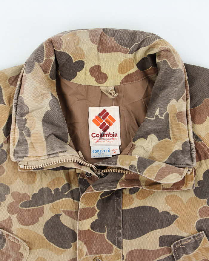 Vintage 1990s Columbia Gore-Tex Thinsulate 3M Duck Camo Hunting Jacket - XL