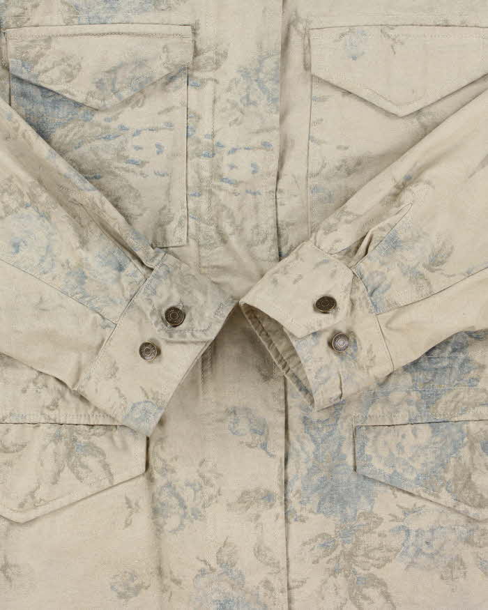 Vintage Chaps Floral Canvas Chore Jacket - S