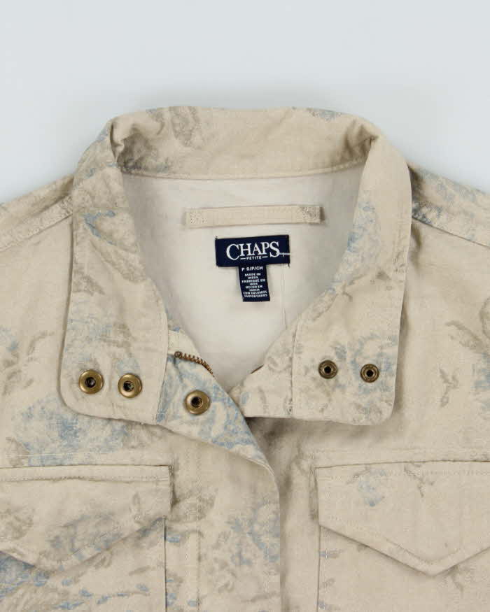 Vintage Chaps Floral Canvas Chore Jacket - S