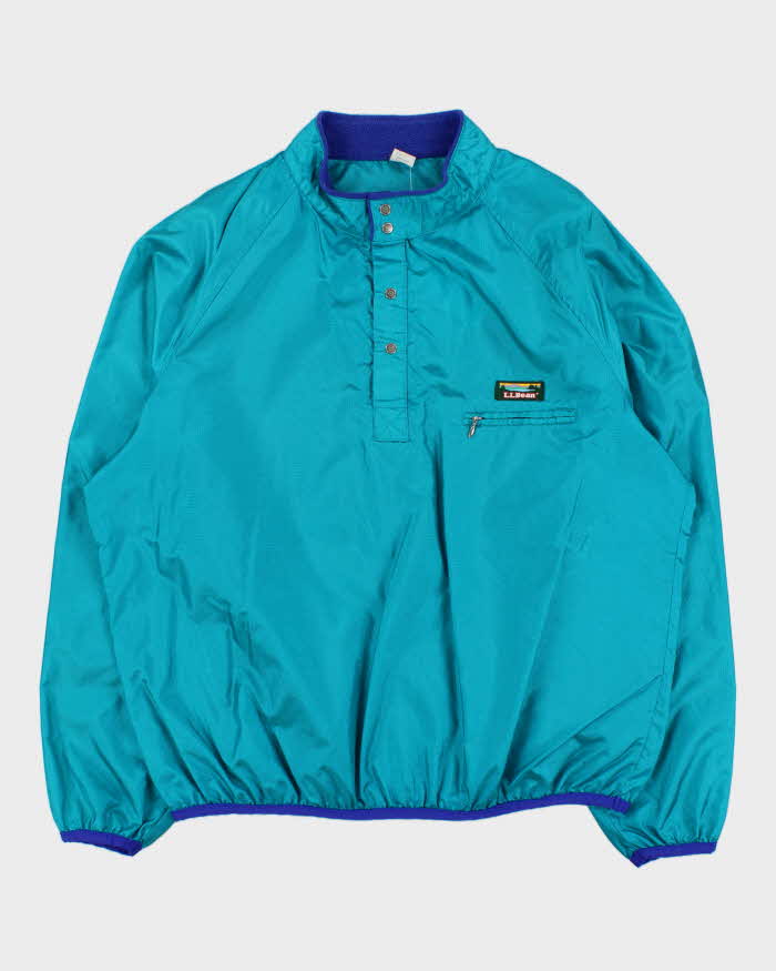 Vintage 1980s L.L.Bean Lightweight Snap Button Shell Pullover - XL