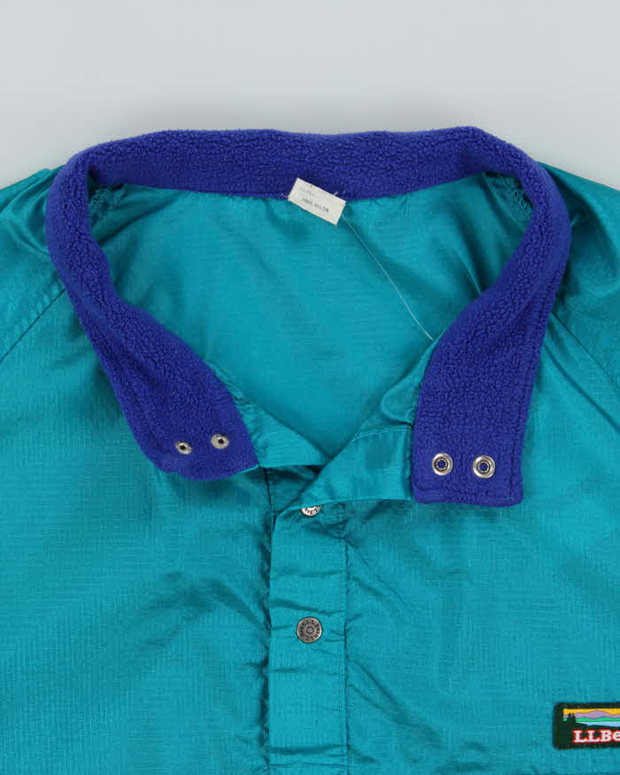 Vintage 1980s L.L.Bean Lightweight Snap Button Shell Pullover - XL