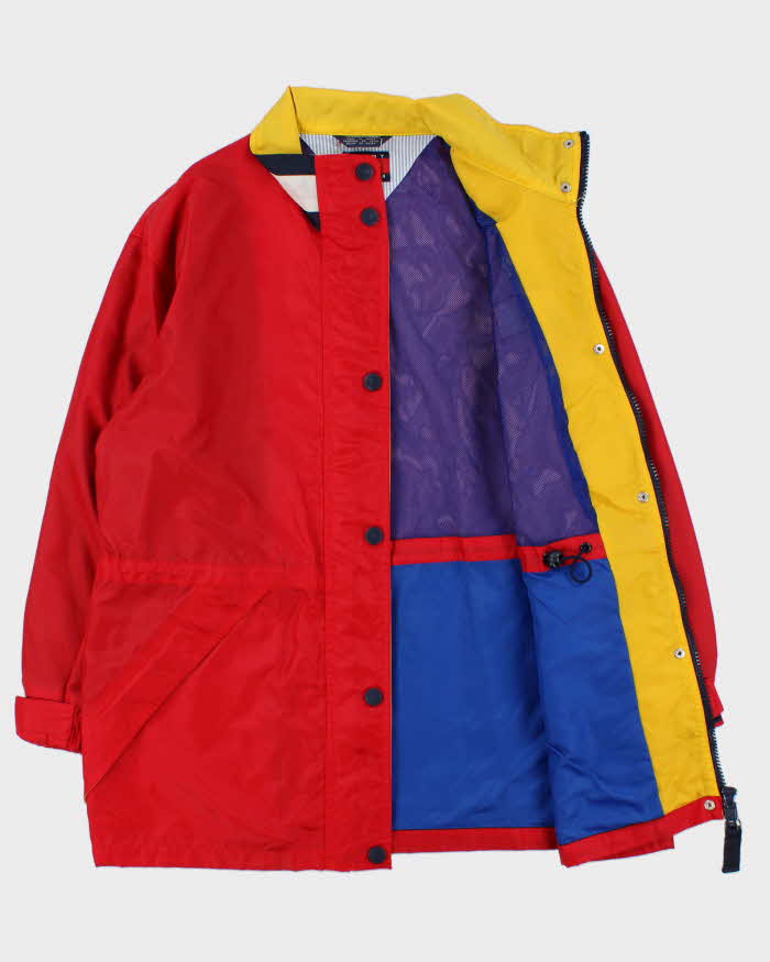 Vintage 1990s Tommy Hilfiger Classic Colour Block Waterproof Jacket - M