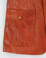Vintage 1980s Wilsons Tan Leather Blazer Jacket - L