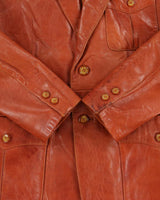 Vintage 1980s Wilsons Tan Leather Blazer Jacket - L
