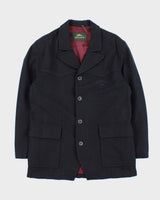 Vintage 1990s Longchamp Navy Wool Peacoat - M