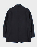Vintage 1990s Longchamp Navy Wool Peacoat - M
