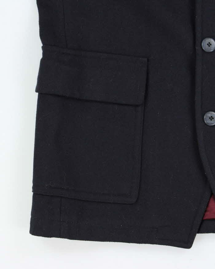 Vintage 1990s Longchamp Navy Wool Peacoat - M