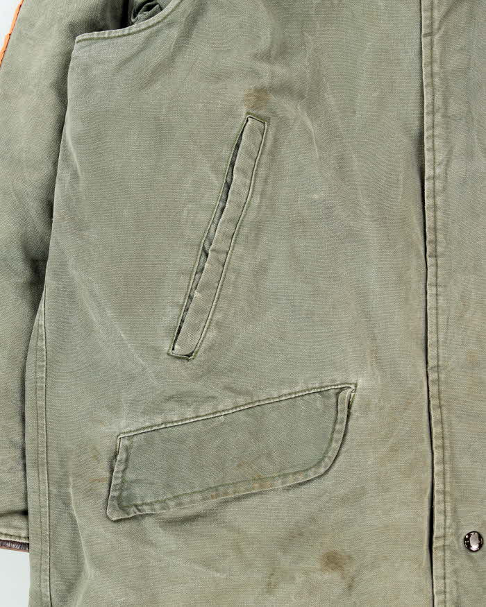 Vintage 1970s Dilmen's Arctic Circle Club Khaki Surplus Down Fill Heavyweight Cold Weather Hooded Parka - L