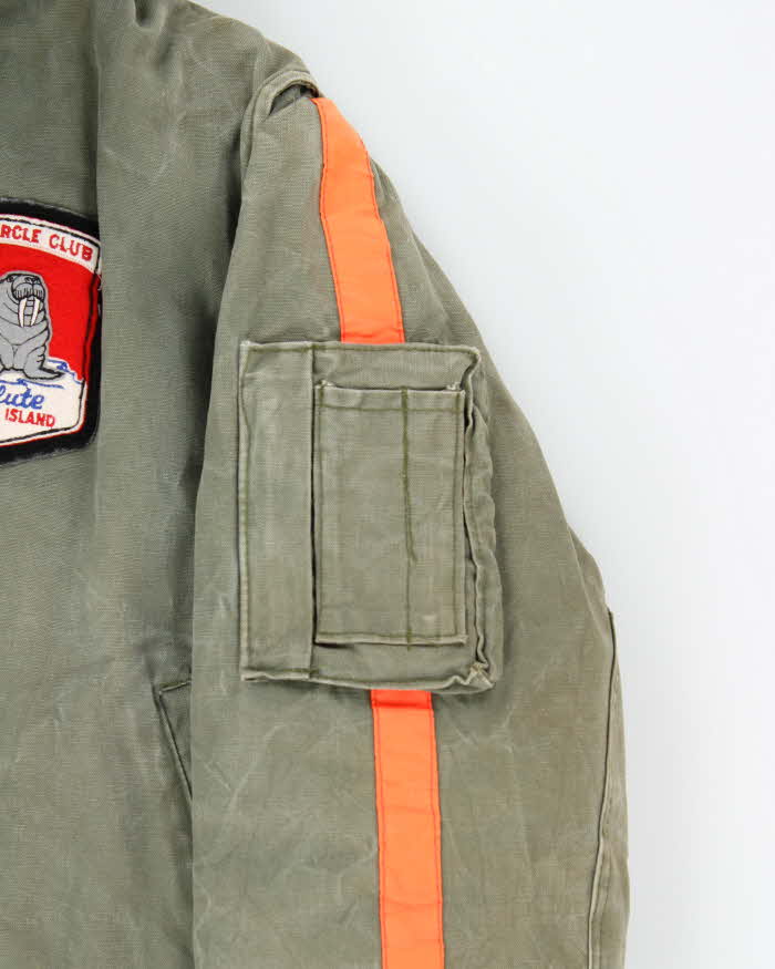 Vintage 1970s Dilmen's Arctic Circle Club Khaki Surplus Down Fill Heavyweight Cold Weather Hooded Parka - L