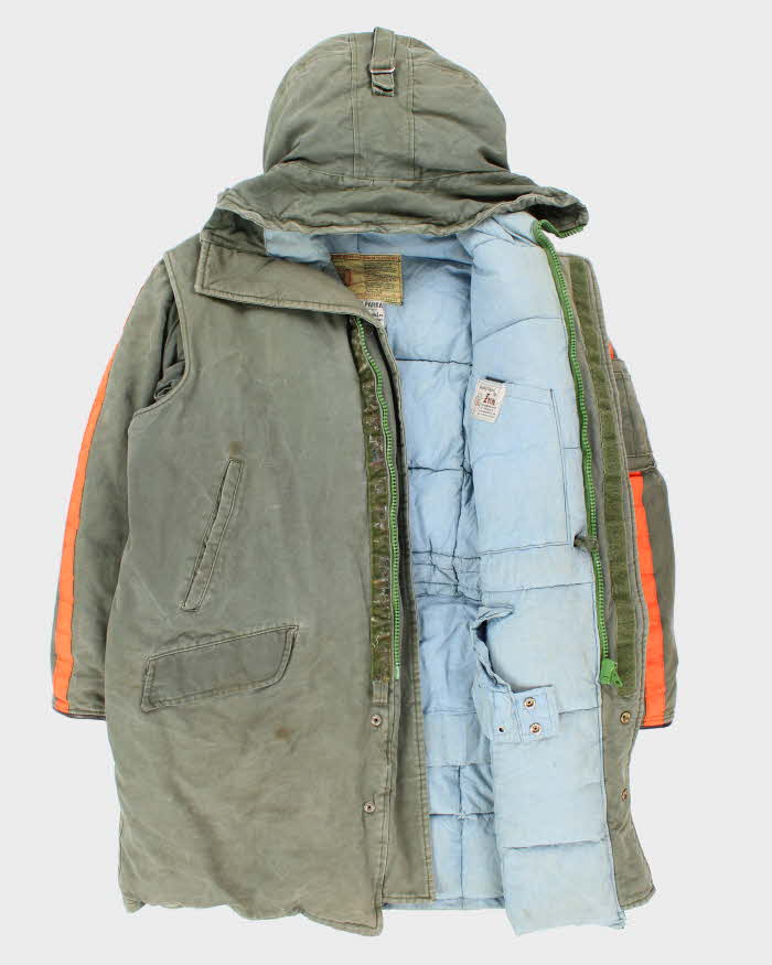 Vintage 1970s Dilmen's Arctic Circle Club Khaki Surplus Down Fill Heavyweight Cold Weather Hooded Parka - L