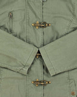 Vintage Y2K 00s Khaki Faux Fur Hooded Boxy Fireman Clasp Parka Jacket - M