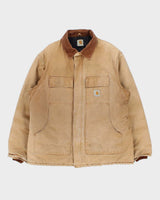 Vintage Y2K 2006 Carhartt C03 BRN Arctic Quilt Lined Duck Canvas Workwear Chore Jacket - XXL Tall