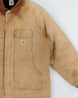 Vintage Y2K 2006 Carhartt C03 BRN Arctic Quilt Lined Duck Canvas Workwear Chore Jacket - XXL Tall