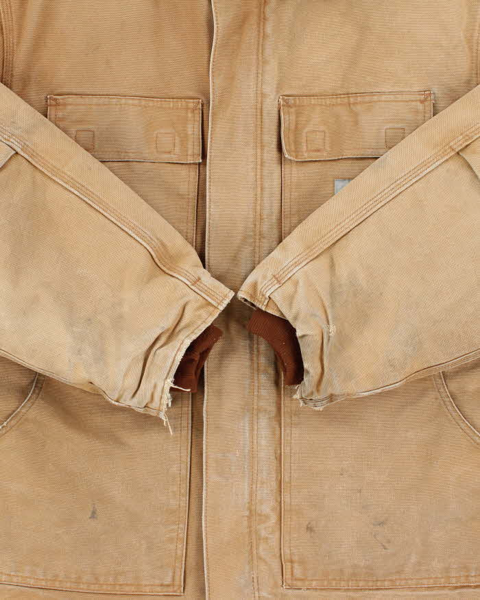 Vintage Y2K 2006 Carhartt C03 BRN Arctic Quilt Lined Duck Canvas Workwear Chore Jacket - XXL Tall