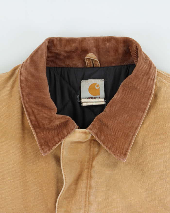 Vintage Y2K 2006 Carhartt C03 BRN Arctic Quilt Lined Duck Canvas Workwear Chore Jacket - XXL Tall