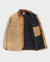 Vintage Y2K 2006 Carhartt C03 BRN Arctic Quilt Lined Duck Canvas Workwear Chore Jacket - XXL Tall