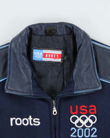 Vintage 2002 Roots USA Olympic Team Wool &amp; Leather Jackets - S