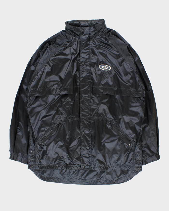 Vintage 1990s Umbro Spell Out Hooded Oversized Waterproof Jacket - XL