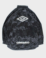 Vintage 1990s Umbro Spell Out Hooded Oversized Waterproof Jacket - XL