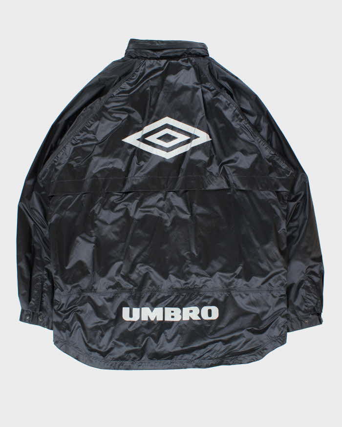 Vintage 1990s Umbro Spell Out Hooded Oversized Waterproof Jacket - XL
