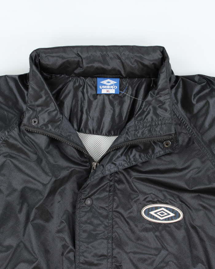 Vintage 1990s Umbro Spell Out Hooded Oversized Waterproof Jacket - XL
