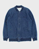 Vintage Lacoste Denim Jersey Bomber Jacket - L