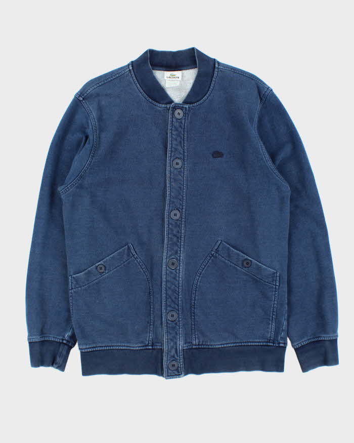 Vintage Lacoste Denim Jersey Bomber Jacket - L