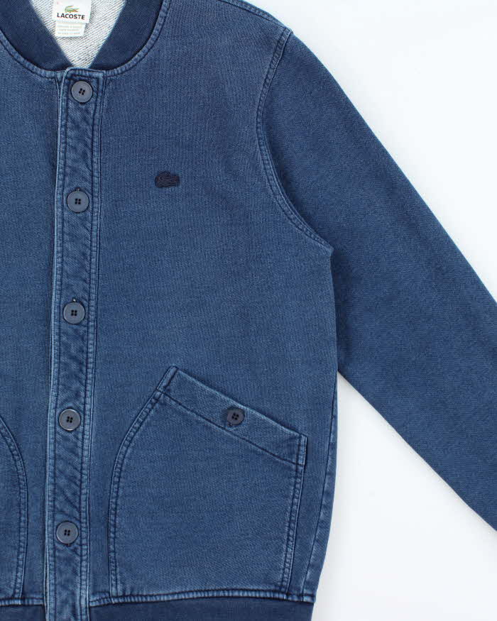 Vintage Lacoste Denim Jersey Bomber Jacket - L