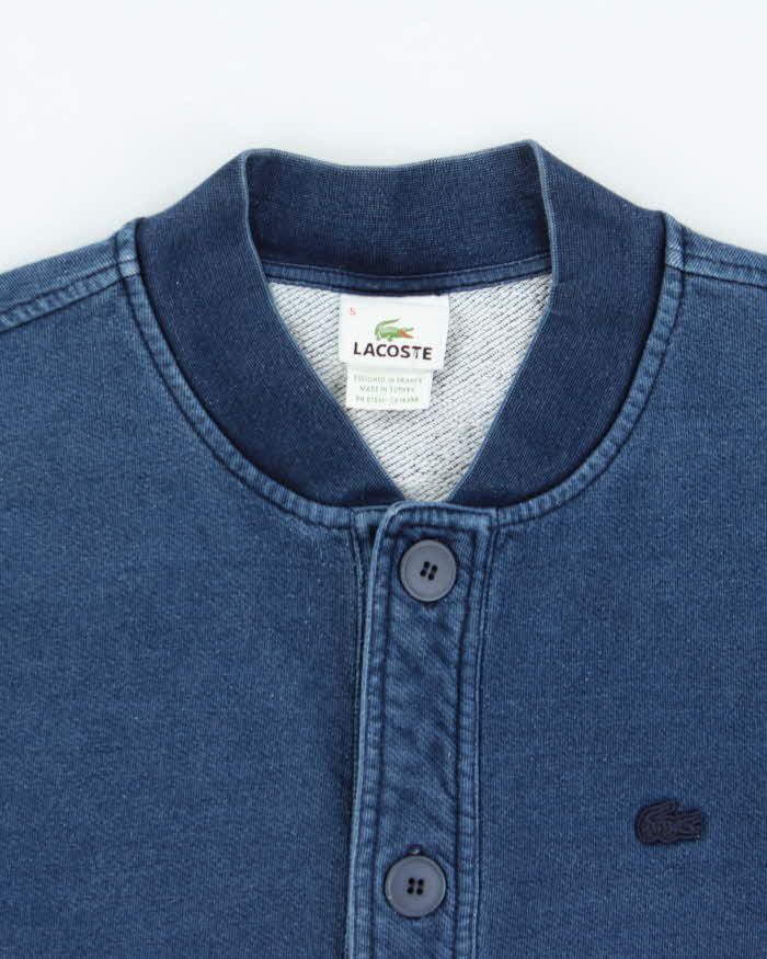 Vintage Lacoste Denim Jersey Bomber Jacket - L