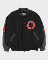 Vintage 1992 Pace Setter Wool &amp; Leather Rebels Football Varsity Bomber Jacket - L