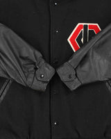 Vintage 1992 Pace Setter Wool &amp; Leather Rebels Football Varsity Bomber Jacket - L