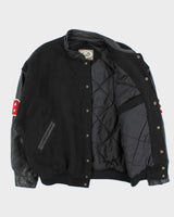 Vintage 1992 Pace Setter Wool &amp; Leather Rebels Football Varsity Bomber Jacket - L