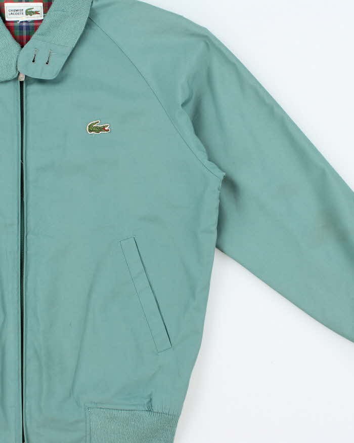 Vintage 1990s Chemise Lacoste Tartan Lined Harrington Jacket - XS