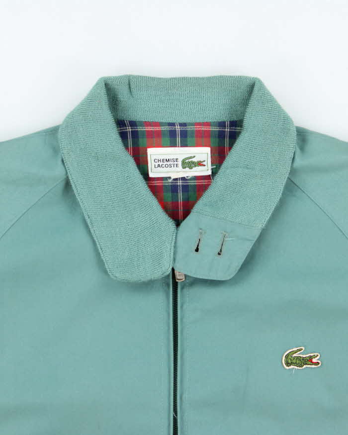 Vintage 1990s Chemise Lacoste Tartan Lined Harrington Jacket - XS