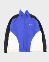 Vintage 1990s Nike Big Swoosh Tri-Colour Shell Windbreaker Jacket - M