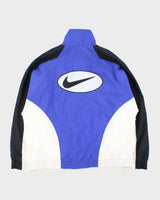 Vintage 1990s Nike Big Swoosh Tri-Colour Shell Windbreaker Jacket - M