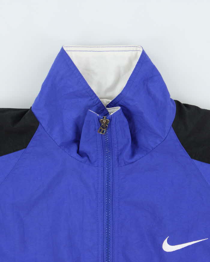 Vintage 1990s Nike Big Swoosh Tri-Colour Shell Windbreaker Jacket - M