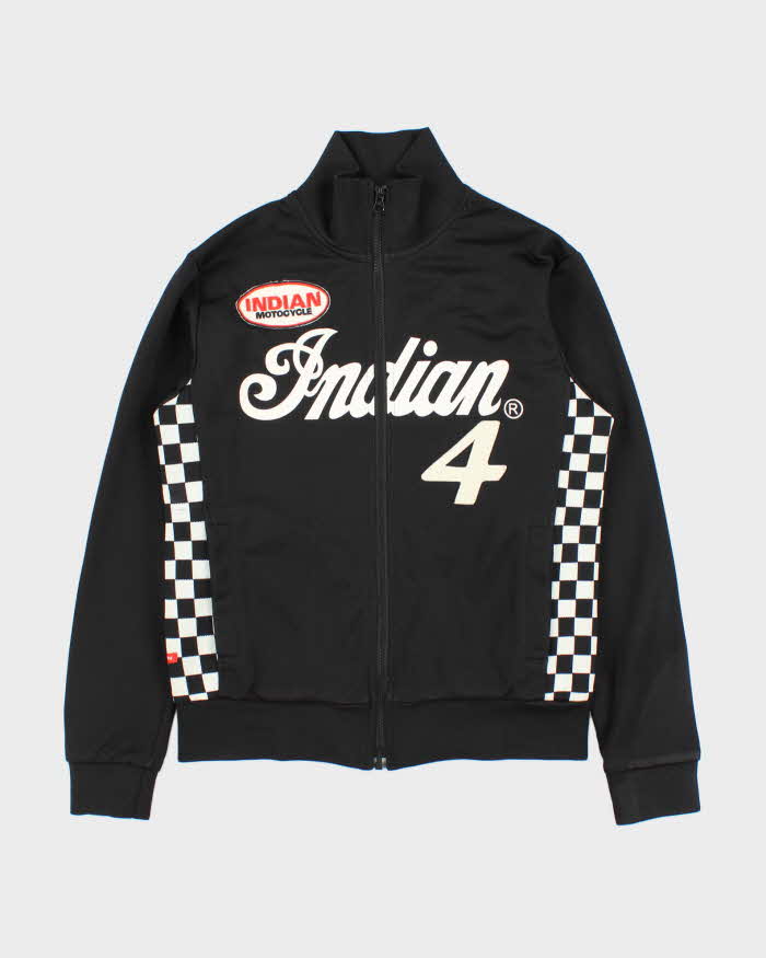Vintage Y2K 00s Indian Motorcycle Checkered Track Jacket - L